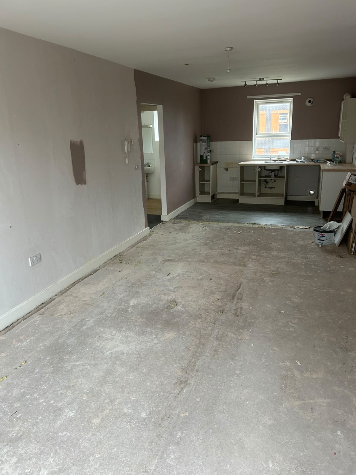 Manchester property interior cleared to the bare floor during refurbishment works